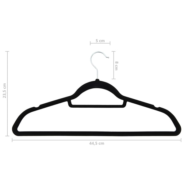 Set Appendiabiti 100 pz Antiscivolo Nero in Velluto - doomostore
