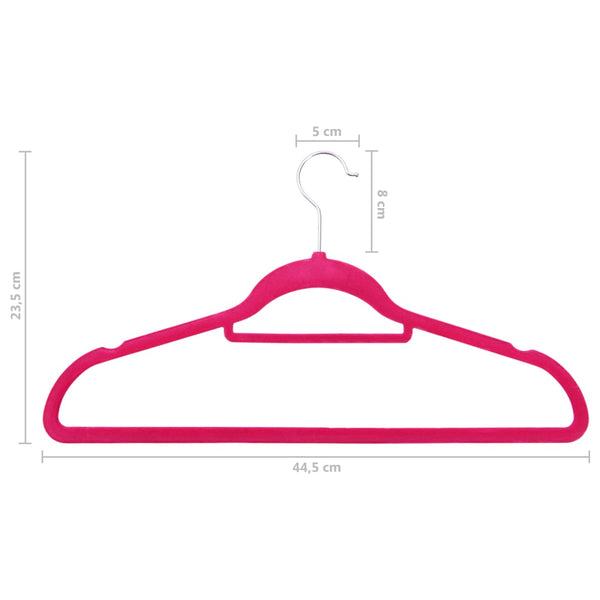 Set Appendiabiti 100 pz Antiscivolo Rosa in Velluto - doomostore
