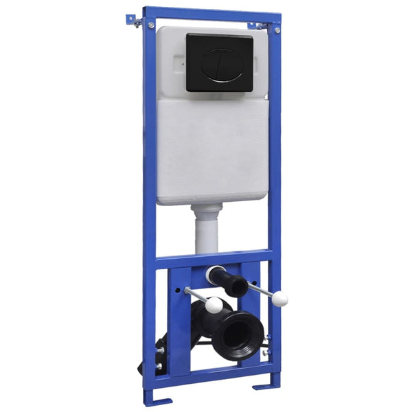 WC a Muro con Sciacquone Nascosto in Ceramica Nera - doomostore