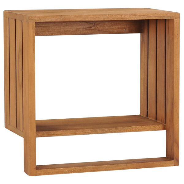 Porta Asciugamani a Parete 35x20x35 cm in Massello di Teak - doomostore