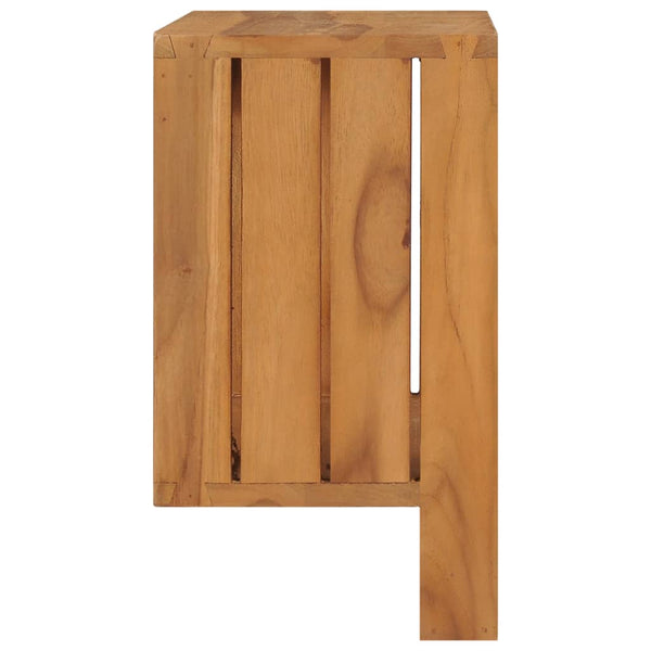 Porta Asciugamani a Parete 35x20x35 cm in Massello di Teak - doomostore