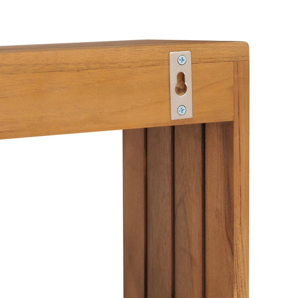 Porta Asciugamani a Parete 35x20x35 cm in Massello di Teak - doomostore