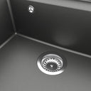 Lavello da Cucina con Foro Troppopieno Grigio in Granito - doomostore