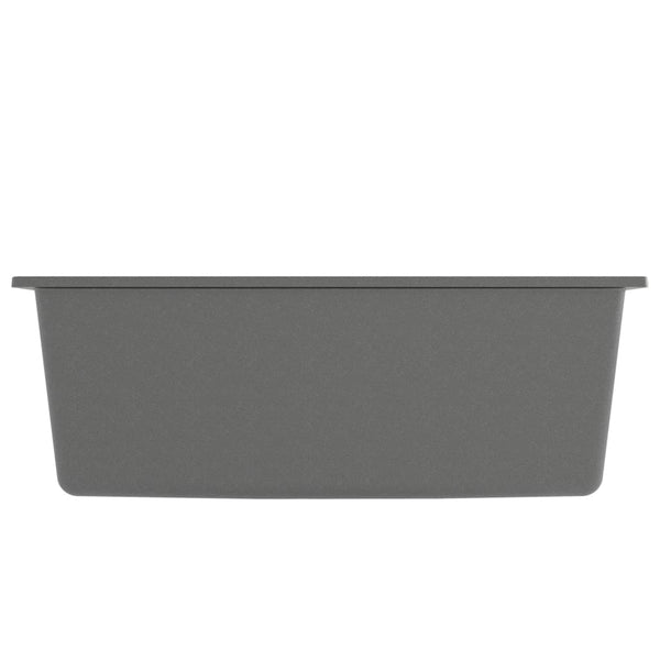 Lavello da Cucina con Foro Troppopieno Grigio in Granito - doomostore