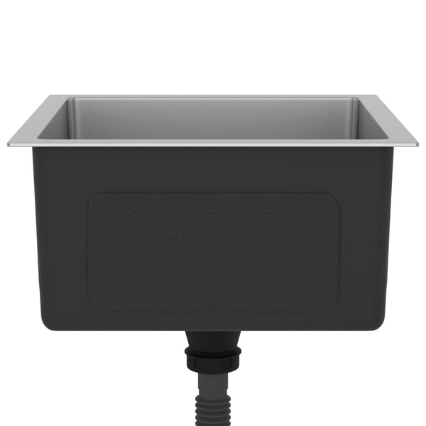 Lavello da Cucina Lavorato a Mano con Filtro in Acciaio Inox - doomostore