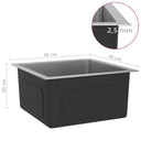 Lavello da Cucina Lavorato a Mano con Filtro in Acciaio Inox - doomostore