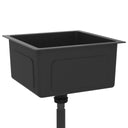 Lavello da Cucina Lavorato a Mano con Filtro Nero Acciaio Inox - doomostore