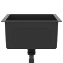 Lavello da Cucina Lavorato a Mano con Filtro Nero Acciaio Inox - doomostore