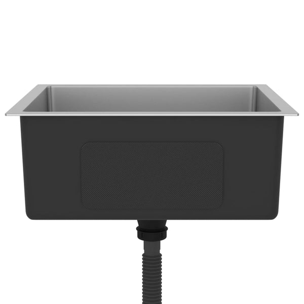 Lavello da Cucina Lavorato a Mano con Filtro in Acciaio Inox - doomostore