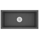 Lavello da Cucina Lavorato a Mano con Filtro Nero Acciaio Inox - doomostore