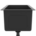 Lavello da Cucina Lavorato a Mano con Filtro Nero Acciaio Inox - doomostore