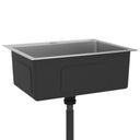 Lavello Cucina Lavorato a Mano con Foro Rubinetto Acciaio Inox - doomostore