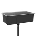 Lavello Cucina Lavorato a Mano con Foro Rubinetto Acciaio Inox - doomostore