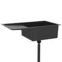 Lavello da Cucina Lavorato a Mano con Filtro Nero Acciaio Inox - doomostore