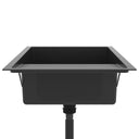 Lavello da Cucina Lavorato a Mano con Filtro Nero Acciaio Inox - doomostore