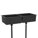 Lavello da Cucina Artigianale con Filtro Nero in Acciaio Inox - doomostore