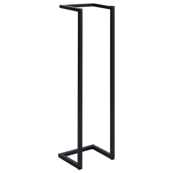 Portasciugamani da Terra Nero 25x20x95 cm Ferro - doomostore