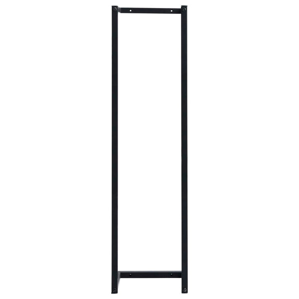 Portasciugamani da Terra Nero 25x20x95 cm Ferro - doomostore