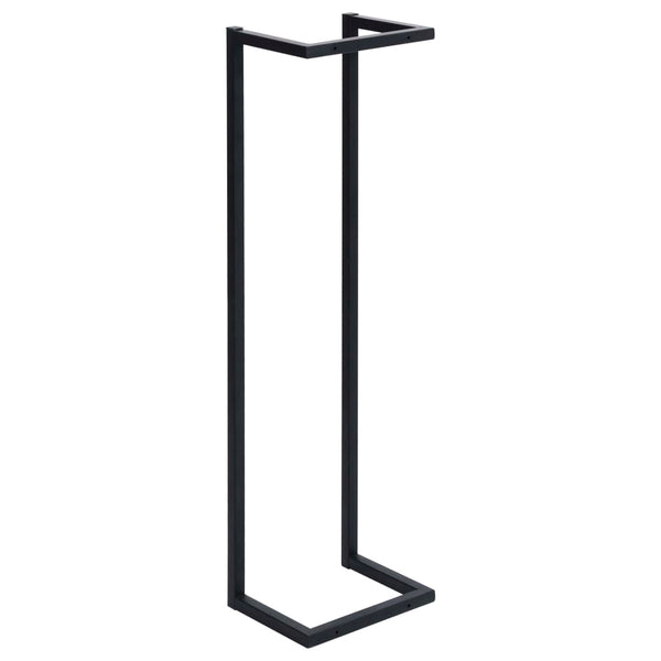 Portasciugamani da Terra Nero 25x20x95 cm Ferro - doomostore
