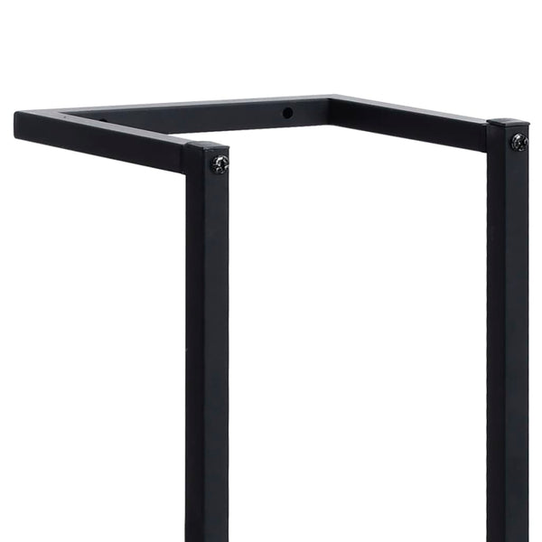Portasciugamani da Terra Nero 25x20x95 cm Ferro - doomostore