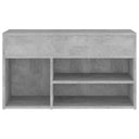 Panca Portascarpe Grigio Cemento 80x30x45 cm in Truciolato - doomostore