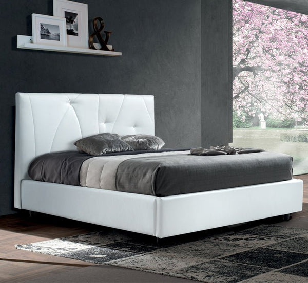 Letto Lola imbottito in ecopelle con contenitore - doomostore