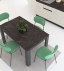 Tavolo da Pranzo Rinos diverse lunghezze con allungo 50cm Antracite/Emperador - doomostore