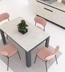 Tavolo da Pranzo Rinos diverse lunghezze con allungo 50cm Antracite/GraffioChiaro - doomostore