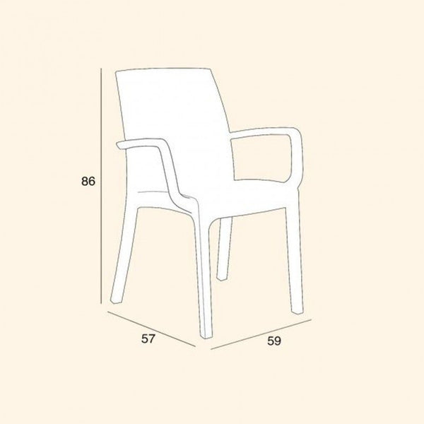 Sedia per esterno Carolina disponibile in 3 colori - doomostore