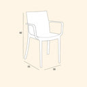 Sedia per esterno Sea disponibile in 3 colori - doomostore