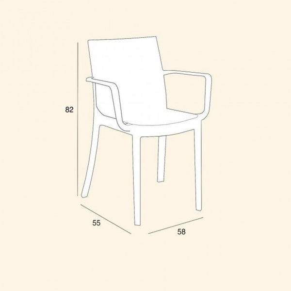 Sedia per esterno Sea disponibile in 3 colori - doomostore