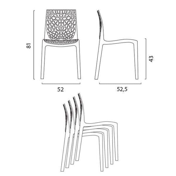 Sedia Louis da giardino 9 colori - doomostore