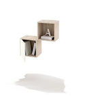 Free Cubi composizione librerie a muro mensola 2 cubi cubo con anta cameretta camera ufficio lavanderia - doomostore