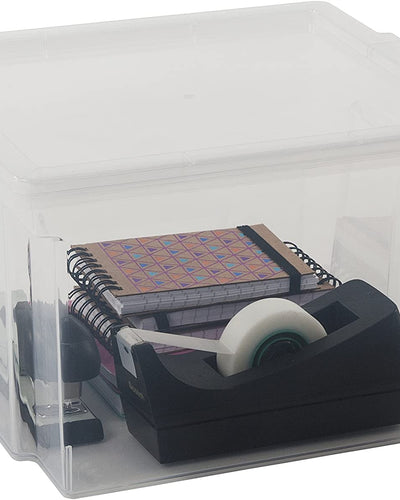 Scatole in plastica con coperchio, Set da 3 pezzi